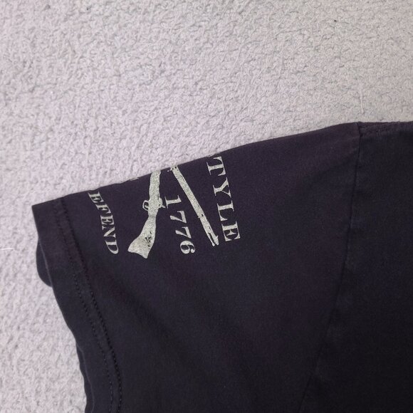 Grunt Style Skull Mens‎ T-Shirt Large American Flag Defend Beard Patriot - Picture 11 of 12